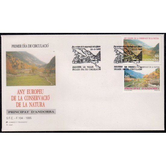 Andorra Española 246/47 1995 Año Europeo de la conserv. de la Naturaleza SPD Sobre Primer día Andorra Española 246/47 1995 Año Europeo de la conserv. de la Naturaleza SPD Sobre Primer día