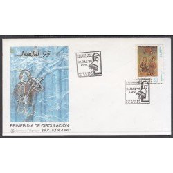 Andorra Española 249 1995 Navidad 95 SPD Sobre Primer día Andorra Española 249 1995 Navidad 95 SPD Sobre Primer día