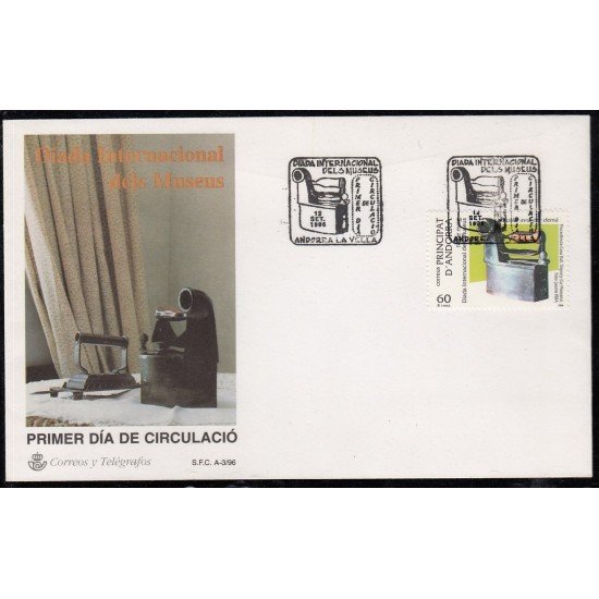 Andorra Española 254 1996 Dia Internacional de los Museos SPD Sobre Primer día Andorra Española 254 1996 Dia Internacional de los Museos SPD Sobre Primer día