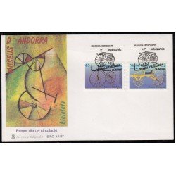 Andorra Española 256/57 1997 Museo de Andorra SPD Sobre Primer día Andorra Española 256/57 1997 Museo de Andorra SPD Sobre Primer día