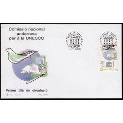 Andorra Española 259 1997 Comisión Nacional para la Unesco SPD Sobre Primer día Andorra Española 259 1997 Comisión Nacional para la Unesco SPD Sobre Primer día