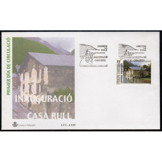 Andorra Española 273 1999 Casa Rull SPD Sobre Primer día