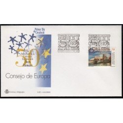 Andorra Española 281 2000 Aniv. Derechos Humanos SPD Sobre Primer día Andorra Española 281 2000 Aniv. Derechos Humanos SPD Sobre Primer día