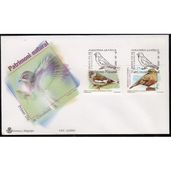 Andorra Española 292/93 2002 Naturaleza SPD Sobre Primer día