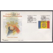 Andorra Española 305 2003  10º Aniversario de la Constitución SPD Sobre Primer día