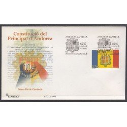 Andorra Española 305 2003 10º Aniversario de la Constitución SPD Sobre Primer día Andorra Española 305 2003 10º Aniversario de la Constitución SPD Sobre Primer día