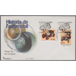 Andorra Española 309/10 2003 Historia del automóvil SPD Sobre Primer día Andorra Española 309/10 2003 Historia del automóvil SPD Sobre Primer día