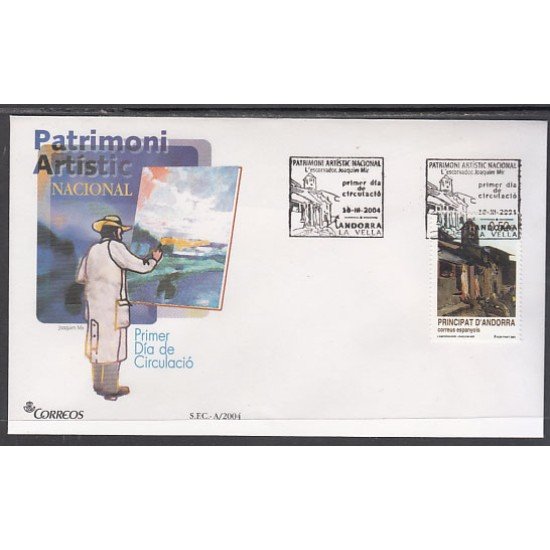 Andorra Española 316 2004 Patrimonio Artístico SPD Sobre Primer día Andorra Española 316 2004 Patrimonio Artístico SPD Sobre Primer día