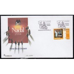Andorra Española 323 2004 Navidad 2004 SPD Sobre Primer día Andorra Española 323 2004 Navidad 2004 SPD Sobre Primer día