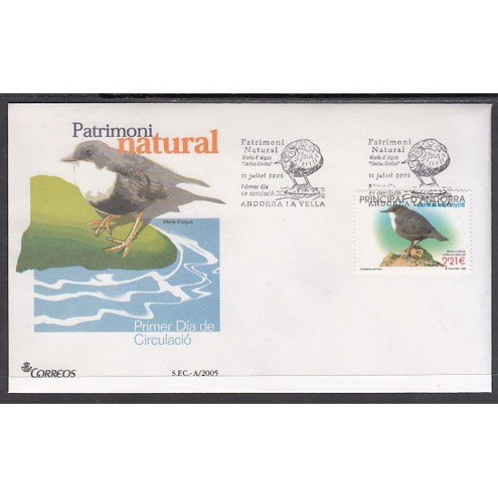 Andorra Española 332 2005 Patrimonio Natural SPD Sobre Primer día Andorra Española 332 2005 Patrimonio Natural SPD Sobre Primer día