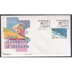 Andorra Española 334 2006 Juegos de Invierno de Turín SPD Sobre Primer día Andorra Española 334 2006 Juegos de Invierno de Turín SPD Sobre Primer día