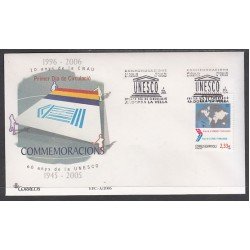 Andorra Española 341 2006 60º Aniversario de la UNESCO SPD Sobre Primer día Andorra Española 341 2006 60º Aniversario de la UNESCO SPD Sobre Primer día
