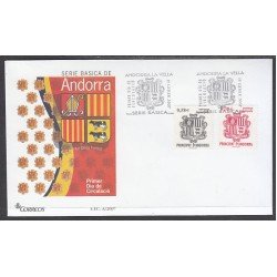 Andorra Española 343/44 2007 Principado de Andorra, escudos SPD Sobre Primer día Andorra Española 343/44 2007 Principado de Andorra, escudos SPD Sobre Primer día