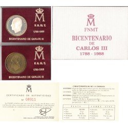 España Spain Cartera Oficial 1988 Estuche Bicentenario Carlos III FNMT España Spain Cartera Oficial 1988 Estuche Bicentenario Carlos III FNMT