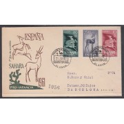 SAHARA 190/92  1961  Pro infancia Fauna (gacelas) Gazelle SPD Sobre Primer día