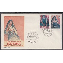 SAHARA 306/07  1972  Pro infancia Pinturas SPD Sobre Primer día