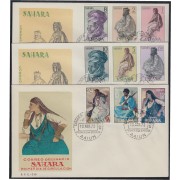 SAHARA 297/05  1972  Tipos indígenas Pinturas de la Dirección General de Promoción del Sahara Natives SPD Sobre Primer día