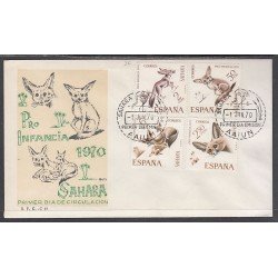SAHARA 279/82  1970  Pro infancia Fauna (fenec) SPD Sobre Primer día