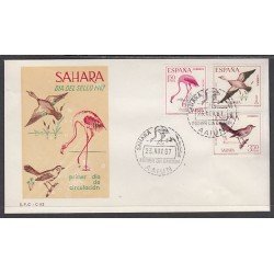 SAHARA 262/64 1967 Día del Sello Fauna (aves). Bird SPD Sobre Primer día SAHARA 262/64 1967 Día del Sello Fauna (aves). Bird SPD Sobre Primer día