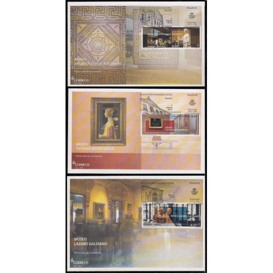 España Spain 4953/55 2015 Museos SPD Sobre Primer Día España Spain 4953/55 2015 Museos SPD Sobre Primer Día