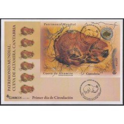 España Spain 4965 2015 Patrimonio Mundial Pintura Rupestre Bisonte SPD Sobre Primer Día España Spain 4965 2015 Patrimonio Mundial Pintura Rupestre Bisonte SPD Sobre Primer Día