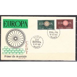 España Spain 1294/95 1960 Europa-CEPT SPD Sobre Primer Día España Spain 1294/95 1960 Europa-CEPT SPD Sobre Primer Día