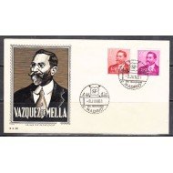 España Spain 1351/52 1961 I Centenario del Nacimiento de Juan Vázquez de Mella SPD Sobre Primer Día