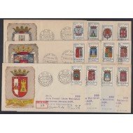 España Spain 1406/17 1962 Escudos de las Capitales de provincias españolas SPD Sobres Primer Día