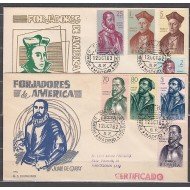 España Spain 1454/61 1962 Forjadores de América SPD Sobres Primer Día