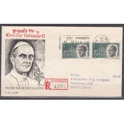 España Spain 1540 1963 Concilio Ecuménico Vaticano II SPD Sobre Primer Día España Spain 1540 1963 Concilio Ecuménico Vaticano II SPD Sobre Primer Día