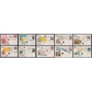 España Spain 1541/50 1964 Serie turística Paisajes y Monumentos SPD Sobres Primer Día