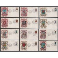 España Spain 1551/62 1964 Escudos de las Capitales de Provincias Españolas SPD Sobres Primer Día