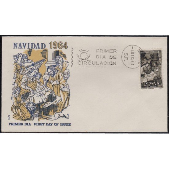 España Spain 1630 1964 Navidad SPD Sobres Primer Día España Spain 1630 1964 Navidad SPD Sobres Primer Día