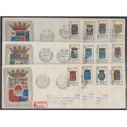 España Spain 1631/42 1965 Escudos de las Capitales de Provincias Españolas SPD Sobres Primer Día