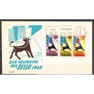 España Spain 1667/69 1965 Día mundial del sello SPD Sobres Primer Día