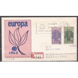 España Spain 1675/76 1965 Europa-CEPT SPD Sobre Primer Día España Spain 1675/76 1965 Europa-CEPT SPD Sobre Primer Día