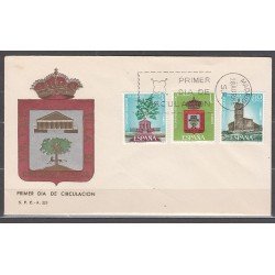 España Spain 1720/22 1966 VI Centenario de la Fundación Guernica SPD Sobre Primer Día