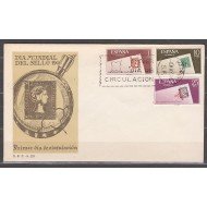 España Spain 1723/25 1966 Día mundial del sello SPD Sobre Primer Día