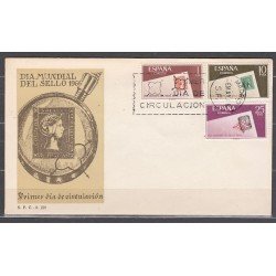 España Spain 1723/25 1966 Día mundial del sello SPD Sobre Primer Día