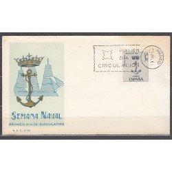 España Spain 1737 1966 Semana naval de Barcelona SPD Sobre Primer Día