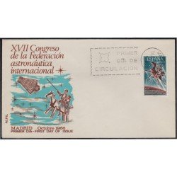 España Spain 1749 1966 XVII Congreso de la Federación Astronáutica Internacional SPD Sobre Primer Día España Spain 1749 1966 XVII Congreso de la Federación Astronáutica Internacional SPD Sobre Primer Día
