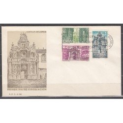 España Spain 1761/63 1966 Cartuja de Santa María de la Defensión Jerez SPD Sobre Primer Día España Spain 1761/63 1966 Cartuja de Santa María de la Defensión Jerez SPD Sobre Primer Día