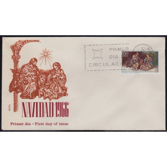 España Spain 1764 1966 Navidad SPD Sobre Primer Día España Spain 1764 1966 Navidad SPD Sobre Primer Día