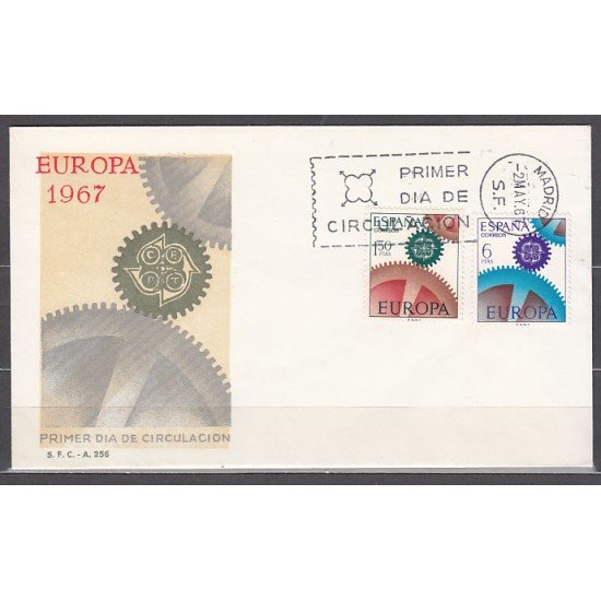 España Spain 1795/96 1967 Europa-CEPT SPD Sobre Primer Día España Spain 1795/96 1967 Europa-CEPT SPD Sobre Primer Día