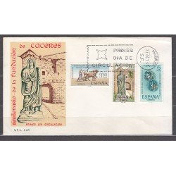 España Spain 1827/29  1967 Bimilenario de la Fundación de Cáceres SPD Sobre Primer Día
