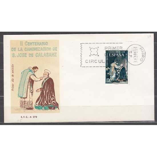 España Spain 1837 1967 II Centenario San José de Calasanz SPD Sobre Primer Día España Spain 1837 1967 II Centenario San José de Calasanz SPD Sobre Primer Día