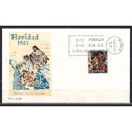 España Spain 1838 1967 Navidad SPD Sobre Primer Día
