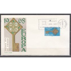 España Spain 1868 1968 Europa-CEPT SPD Sobre Primer Día