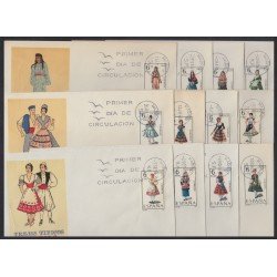 España Spain 1898/09 1969 Trajes Típicos Españoles SPD Sobres Primer Día