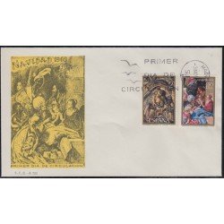 España Spain 1944/45 1969 Navidad SPD Sobre Primer Día